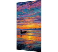 Paisaje Diamond Painting Atardecer Diamond Painting Adultos, DIY 5D Cristal Bordado Punto de Cruz Cuadro Diamantes Puzzle Pintura Diamante para Dormitorio Paredes Decoración Del Hogar 60x120cm v8-2tb
