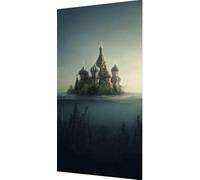 Paisaje Diamond Painting Catedral de San Basilio Diamond Painting Adultos, DIY 5D Cristal Bordado Punto de Cruz Cuadro Diamantes Puzzle Pintura Diamante, Decoración Del Hogar Regalo 30x60cm b7-3bd