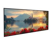 Paisaje Diamond Painting Iglesia Diamond Painting Adultos, 5D DIY Pintura Diamante Manualidades Adultos Cristal Punto de Cruz para Decoración De Pared Del Hogar, Regalos 100x200CM PJY9 8-L