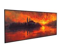 Paisaje Diamond Painting Iglesia Diamond Painting Adultos, 5D DIY Pintura Diamante Manualidades Adultos Cristal Punto de Cruz para Decoración De Pared Del Hogar, Regalos 50 x 100cm PJY9 C-K