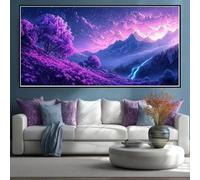 Paisaje Diamond Painting Kit Completo 60x30 cm, 5D Square Diamond Painting Onírico Grande Pintura de Diamante Cuadrado para Adultos, Pintar con Diamantes Manualidades, Decoración de Pared (WL119)