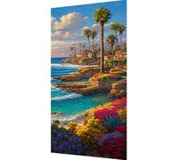 Paisaje Diamond Painting Kit Completo Adultos, Diamond Painting Árbol Pintura Diamante Adultos Niños DIY Strass Punto de Cruz Puzzle Diamantes Manualidades Kit para Decoración Hogar 50x100cm ed6-w0