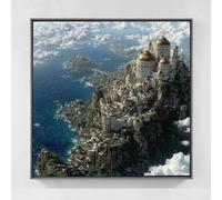 Paisaje Diamond Painting Kit Completo, Diamond Painting Arquitectura Pintura Diamante Adultos, Hazlo tú Mismo 5D Cristal Bordado de Punto de Cruz Puzzle pour Decoración Pared Hogar 35x35cm bd1-b66