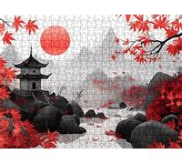 paisaje Dibujos animados Puzzle 5000 Piezas Adultos, Rompecabezas con Letras en la Parte Posterior - Piezas que Encajan Perfectamente, Reto de Concentración, Regalo para mujer, 156.5 x 105.5 cm w0-373