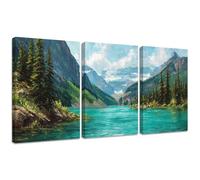 Paisaje DIY 5D Kit de Pintura de Diamante Completo para Adultos 50x65cm, Montaña Diamond Painting Redondo Mosaico Rhinestone de Punto de Cruz Arte Manualidades Decor de Pared del Hogar e Regalo 2S-144