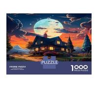 Paisaje Dulce 1000 Piezas Rompecabezas del Desarrollo Cognitivo Casa Hada Lunar para Fun Fresent & Actividades para El Hogar - Gran Idea De Regalo 52x38cm/1000pcs