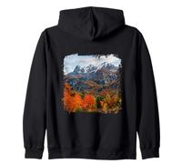 Paisaje escénico de los Picos de montaña del Valle del otoño Alpino Sudadera con Capucha