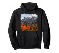 Paisaje escénico de los Picos de montaña del Valle del otoño Alpino Sudadera con Capucha