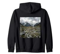 Paisaje escénico de los Picos del Glaciar del Valle de la montaña Alpina Sudadera con Capucha