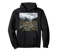Paisaje escénico de los Picos del Glaciar del Valle de la montaña Alpina Sudadera con Capucha