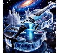 Paisaje Espacial de violín Puzzle 200 Piezas,Rompecabezas DIY Adultos,Puzle Clásico para Adultos Entretenimiento Creativo, Juegos Desafiantes