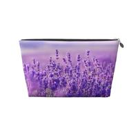 Paisaje Flor Lavanda Púrpura Paisaje, Bolsa de artículos de tocador Bolsa de Maquillaje Bolsa de cosméticos Bolsa de artículos de tocador de Viaje portátil