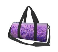 Paisaje Flor Lavanda Púrpura Paisaje, Bolsa de Viaje de Gran Capacidad, Bolso Redondo, Bolsa de Viaje Deportiva, Bolsa de Mano, Bolsa de Fitness