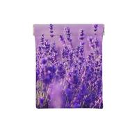 Paisaje Flor Lavanda Púrpura Paisaje, Squeeze Top Wallet Bolsa de Almacenamiento para Mujer Monedero pequeño Bolsa de Cambio