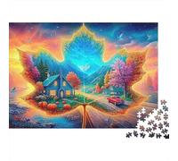 Paisaje Hoja de Otoño 1000 Piezas Rompecabezas para s Nebula Landscape Divertido, y Estimulante para la Mente Rompecabezas para s - Descubre el Puzzle Cartón Juegos Educativos Puzzle