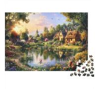 Paisaje idílico Puzzle 1000 Piezas Rompecabezas Adultos Y NiñosRegalos Bosques Lagos Color Eón Colorido Entretenimiento Creativo 1000pcs (75x50cm)