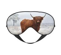 Paisaje invernal de las Tierras Altas de Escocia, Cubreojos completos Antifaz bloqueador de luz Antifaz para dormir Antifaz suave con los ojos vendados Noche