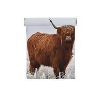 Paisaje Invernal de Las Tierras Altas de Escocia, Squeeze Top Wallet Bolsa de Almacenamiento para Mujer Monedero pequeño Bolsa de Cambio