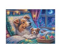 Paisaje Invernal de Navidad Rompecabezas 300 Piezas Cartón para Niños Mayores 14 Años Noches De Cita Antiestrés Pack Completo Detalle Único Original 300 PCS