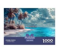 Paisaje isleño Puzle 1000 Piezas Seaside Paisaje - Antiestrés Y Mindfulness, Piezas Firmes, Detalle Fino, Póster Incluido, 70x50cm/1000pcs