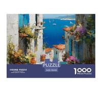 Paisaje isleño Puzzle 1000 Piezas Seaside Paisaje - Colección Artística, Experiencia Zen En Casa, Packaging Cuidado, Póster, 70x50cm/1000pcs