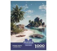 Paisaje isleño Puzzle 1000 Piezas Seaside Paisaje - Colección Artística, Experiencia Zen En Casa, Packaging Cuidado, Póster, 70x50cm/1000pcs