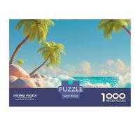 Paisaje isleño Puzzle 1000 Piezas Seaside Paisaje - Colección Artística, Experiencia Zen En Casa, Packaging Cuidado, Póster, 70x50cm/1000pcs
