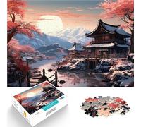 Paisaje japonés Rompecabezas para Adolescentes 1000 Piezas Ayuda al Cerebro a ejercitar Juguetes adictivos para Cultivar la Paciencia. Ideas de Regalos 38x26cm