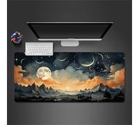 Paisaje Lunar Abstracto Alfombrilla Ratón XXL 1200x600x2mm Alfombrilla ratón Gaming,Goma Antideslizante,Mouse Pad Lavable para Jugadores de PC, Oficina