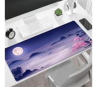Paisaje Lunar Alfombrilla Ratón XXL 900x400x2mm Alfombrilla ratón Gaming,Goma Antideslizante,Mouse Pad Lavable para Jugadores de PC, Oficina