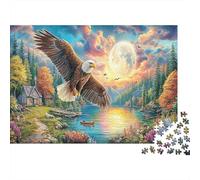 Paisaje Natural Temática Águila Puzzle 1000 Piezas para Adultos Papel Tamaño Grande Desafío Relajante Decoración Pared Rompecabezas Águila 70x50cm/1000pcs