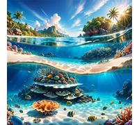 Paisaje oceánico Tropical Puzzle 200 Piezas Rompecabezas para Adultos 200 Piezas Juego de desafiante Rompecabezas Familiar Regalo Adulto