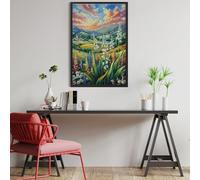 Paisaje Pastoral del Valle Puzzle 1000 Piezas Obra De Arte Premium Animales y Plantas Rompecabezas Familiar para Adultos Aliviar Estrés Decoración Hogar Moderno 1000 PCS