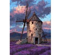 Paisaje Pintar por Numeros Adultos, Arquitectura Pintar por Numeros Niños, DIY Cuadros Manualidades Adultos, Paint by Numbers Adult Kits con Pinceles y Pinturas Acrílicas, Regalo, 100x135cm 1-7360