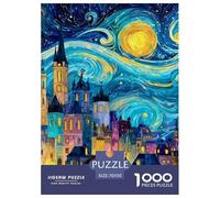 Paisaje Puzzle 1000 Piezas City Nightscape - Colección Artística, Experiencia Zen En Casa, Packaging Cuidado, Póster, 70x50cm/1000pcs