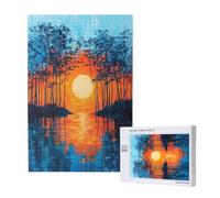 Paisaje Puzzle 1500 Piezas,Grande Rompecabezas Adultos de Madera,Atardecer Puzzles Juegos Divertidos/Relajantes/Desafiantes para Adultos y Principiantes,Como Regalo para Amigos y Seres Queridos M-1743