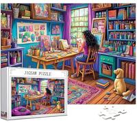 Paisaje Puzzle 2000 Piezas Adultos, Puzzle Perro Patrón Diseño, Jigsaw Adultos, DIY Artesanía Familia Actividades con Embalaje de Caja de Regalo, Home Room Wall Decor, Regalo Mujer, 100x70cm, Model18