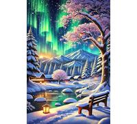 Paisaje Rural de Aurora - Puzle de 120 Piezas - Rompecabezas DIY Pintura, Entretenimiento Creativo, para Adultos Mayores de 14 años Decoración del Hogar