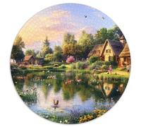 Paisaje Rural Rompecabezas Circular 1000 Piezas Desafío Duro Imposible Exclusivo De Amazon para Adultos Y Niños 1000pcs (67.5x67.5cm)