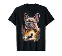 Paisaje Salvaje Bulldog francés Iluminado por la Luna Camiseta
