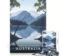 Paisaje Salvaje de Tasmania para Adultos, Rompecabezas de 1000 Piezas, desafío Mental, distracción Suave, Bordes Lisos, Regalo de Temporada (38x26cm)