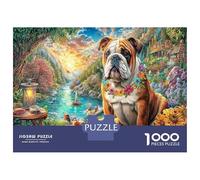 Paisaje Toreros para Después De La Escuela: 1000 Piezas Juego De Rompecabezas En Paquete Bulldog Beach & Flowers Ultra Difficult Puzzle Y Actividad Fuzzle, Un Puzzle De Las Mejores Valoraciones Par