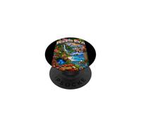 Paisaje Tropical de Puerto Rico Isla del Encanto PopSockets PopGrip Adhesivo