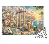 Paisaje Urbano Antiguo 1000 Pieces Premium Cardstock Impresión de Columna clásica Jigsaw Puzzle for Adults Decompression Creativity Wall Decor Best Gift for Women Men Friends 52x38cm/1000pcs