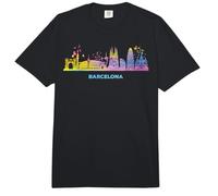 Paisaje Urbano Colorido de Barcelona Comfort Colors Adult Heavyweight T-Shirt