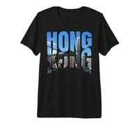 Paisaje Urbano de Hong Kong Camiseta Premium