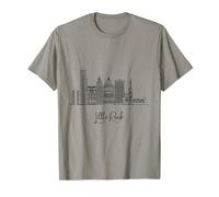 Paisaje urbano de Little Rock Arkansas Skyline US Travel Souvenirs Camiseta