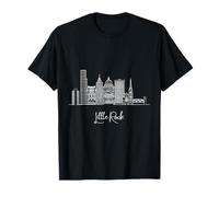 Paisaje urbano de Little Rock Arkansas Skyline US Travel Souvenirs Camiseta