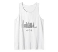 Paisaje urbano de Little Rock Arkansas Skyline US Travel Souvenirs Camiseta sin Mangas