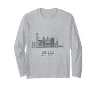 Paisaje urbano de Little Rock Arkansas Skyline US Travel Souvenirs Manga Larga